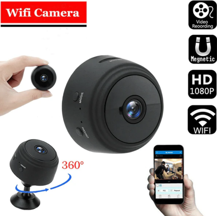 Mini Câmera de Segurança Portátil Wifi HD 1080P Alta Definição