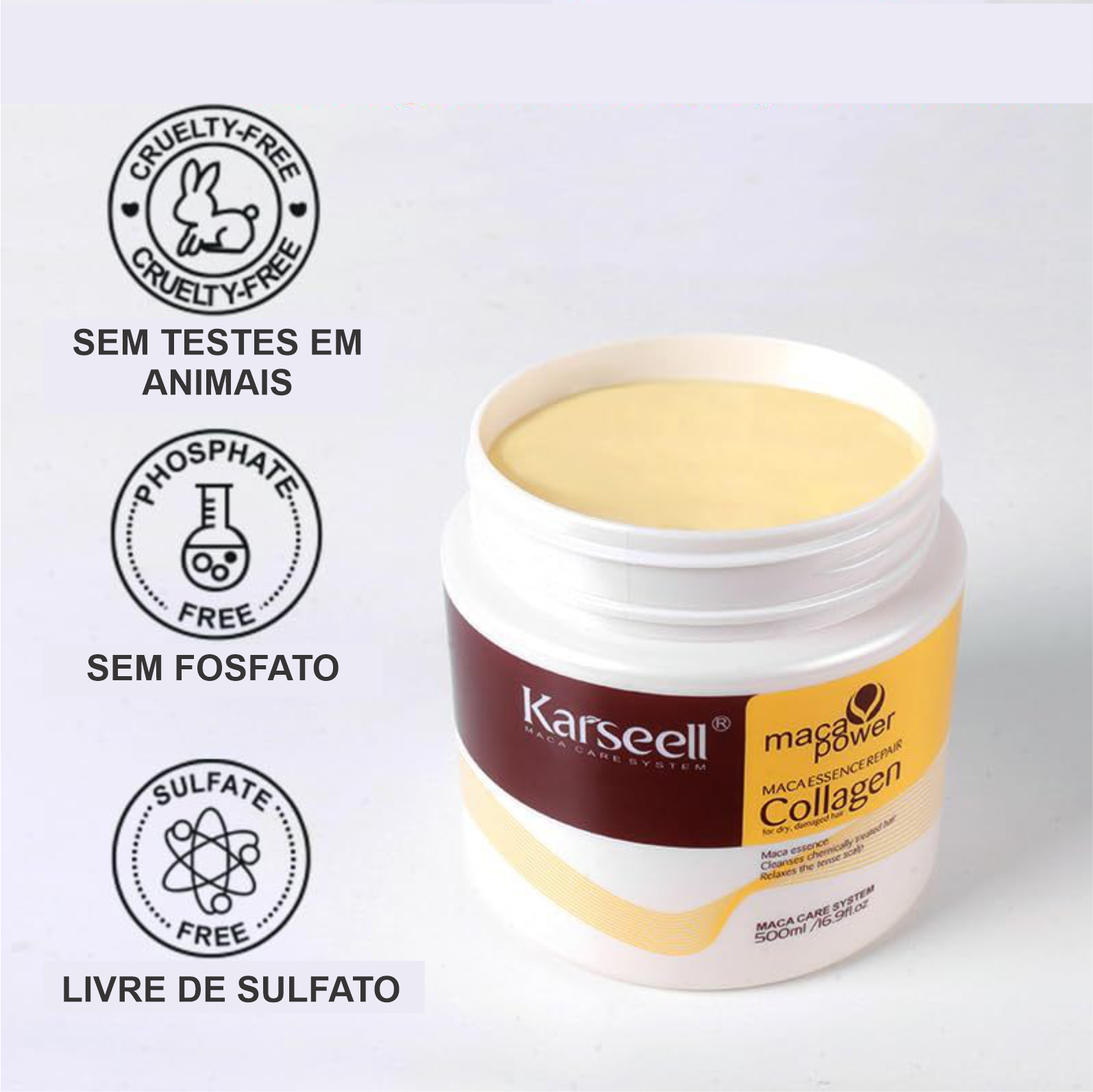 Máscara Capilar Kai'seell - OFERTA DE PÁSCOA (50% DE DESCONTO) + Shampoo Ultra Vitamínico de Brinde
