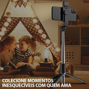 Selfiegram- Luz Integrada Tripé Multifunções 4 em 1